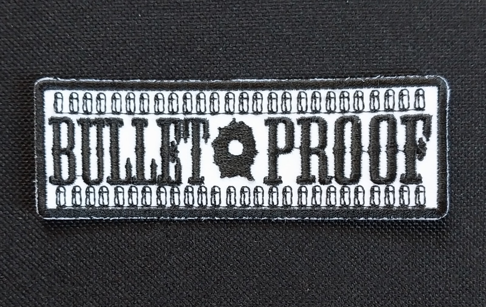 BULLET PROOF ~ Name Tag Motorcycle Vest Jacket Hat Military Biker Patch