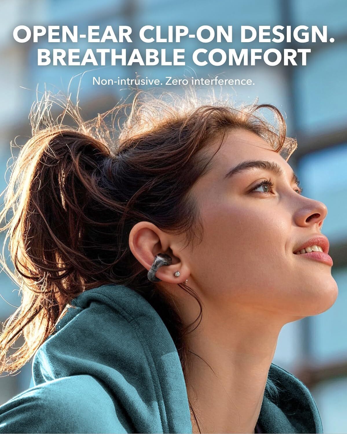 Soundcore C30i Open-Ear Earbuds Clip-On Headphones Attachable Ear Grips 30H Play