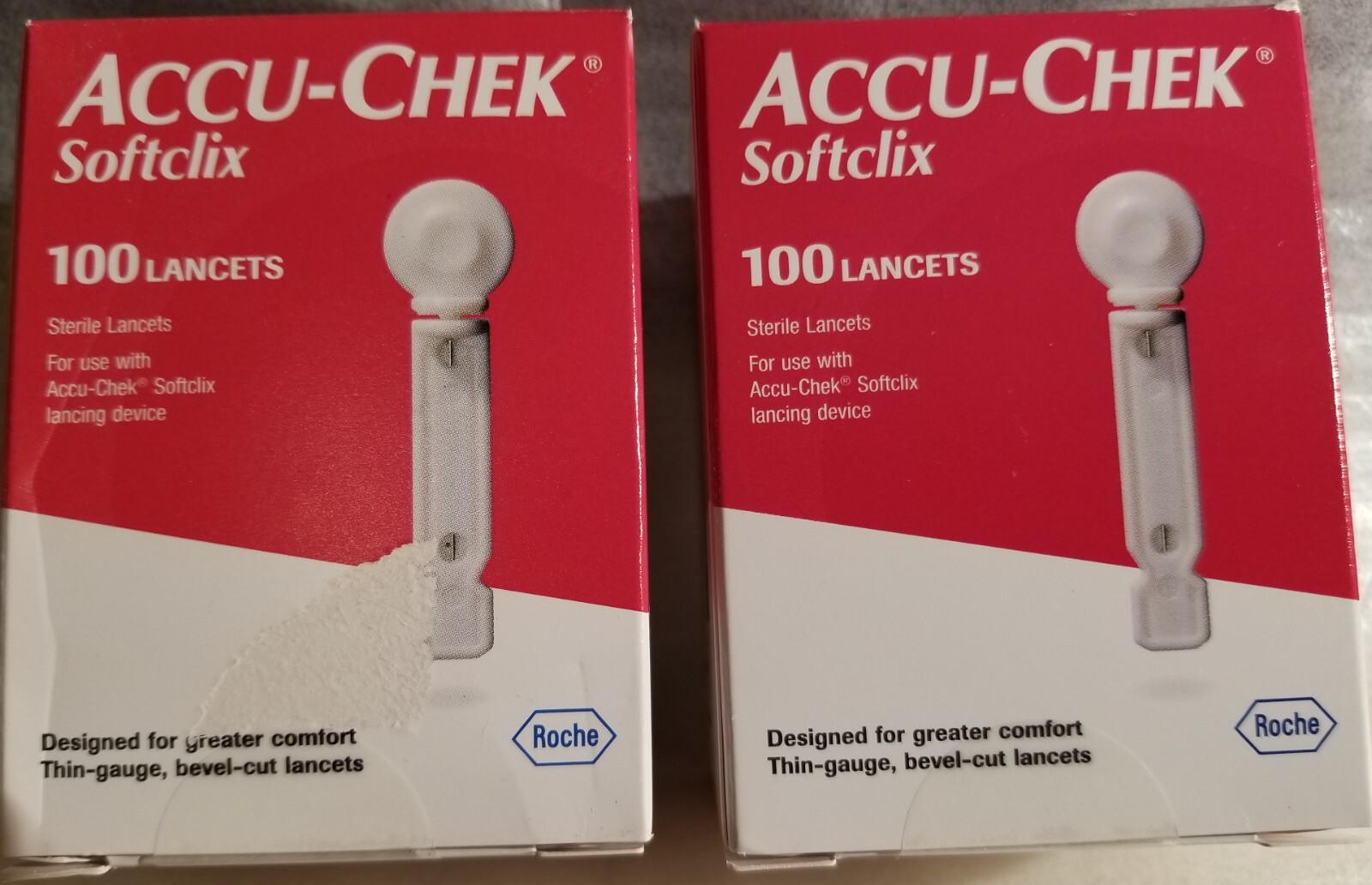 "NEW" 200 Ct. Accu-Chek SoftClix Lancets 08-27 Exp "NEW" 5-Pack Meter Batteries!