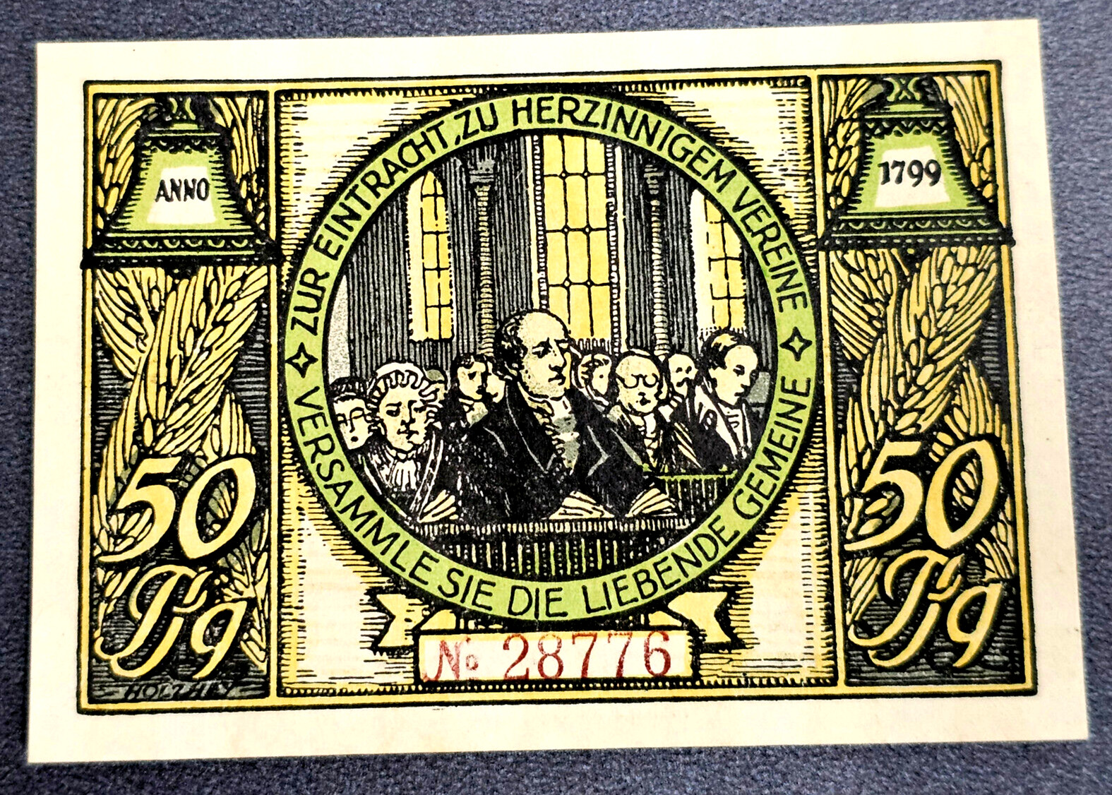 RUDOLSTADT NOTGELD 50 PFENNIG 1921 EMERGENCY MONEY GERMANY BANKNOTE (33893)