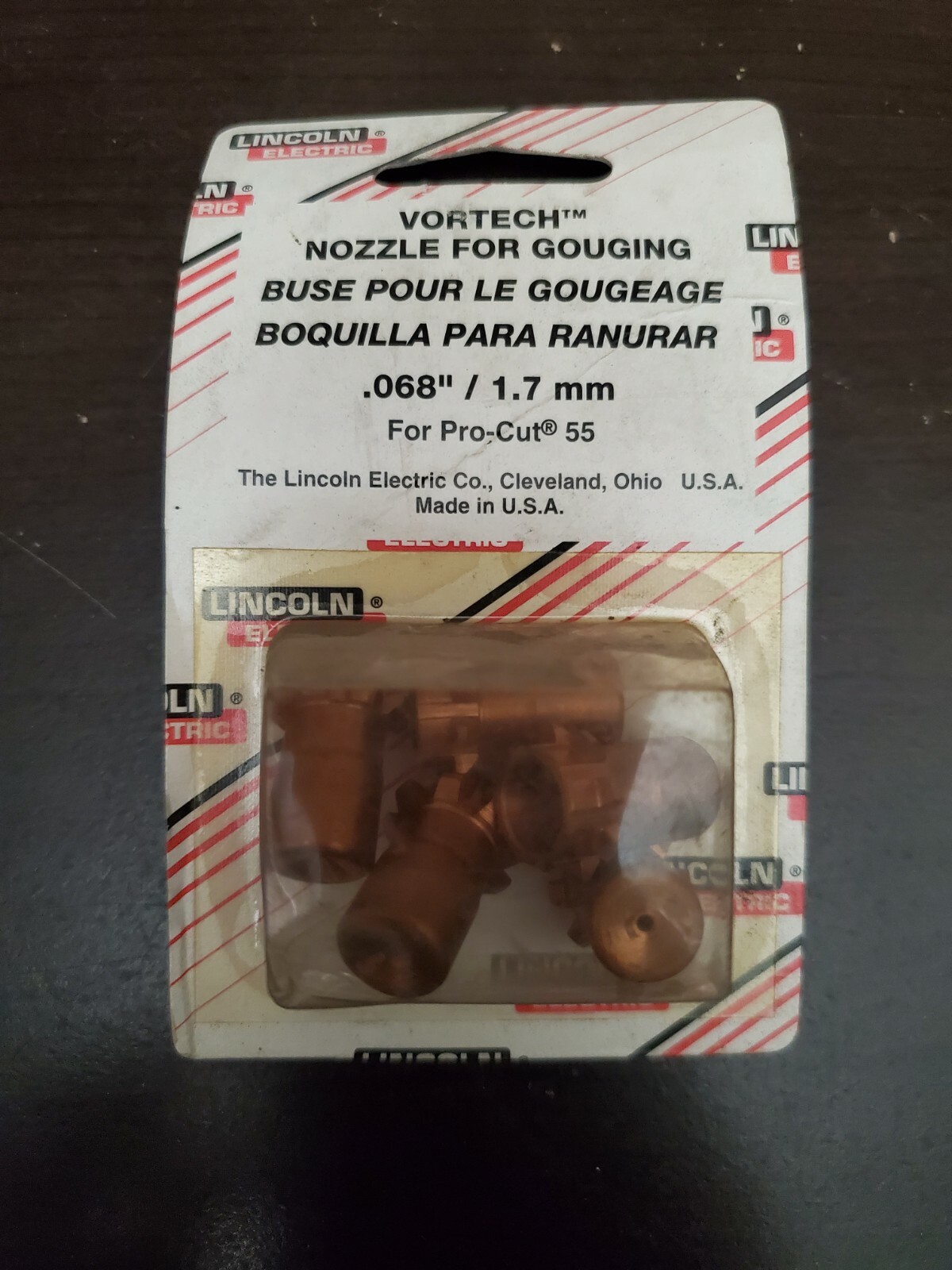 Lincoln Electric S22147-068D/KP2062-4B1 Vortech Nozzle Gouging .068"/1.7mm, 5PK