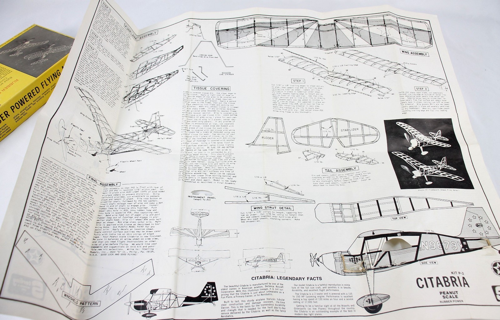 Sterling Models P-2 ~ Double Peanut Scale Kit – Monocoupe/Citabria