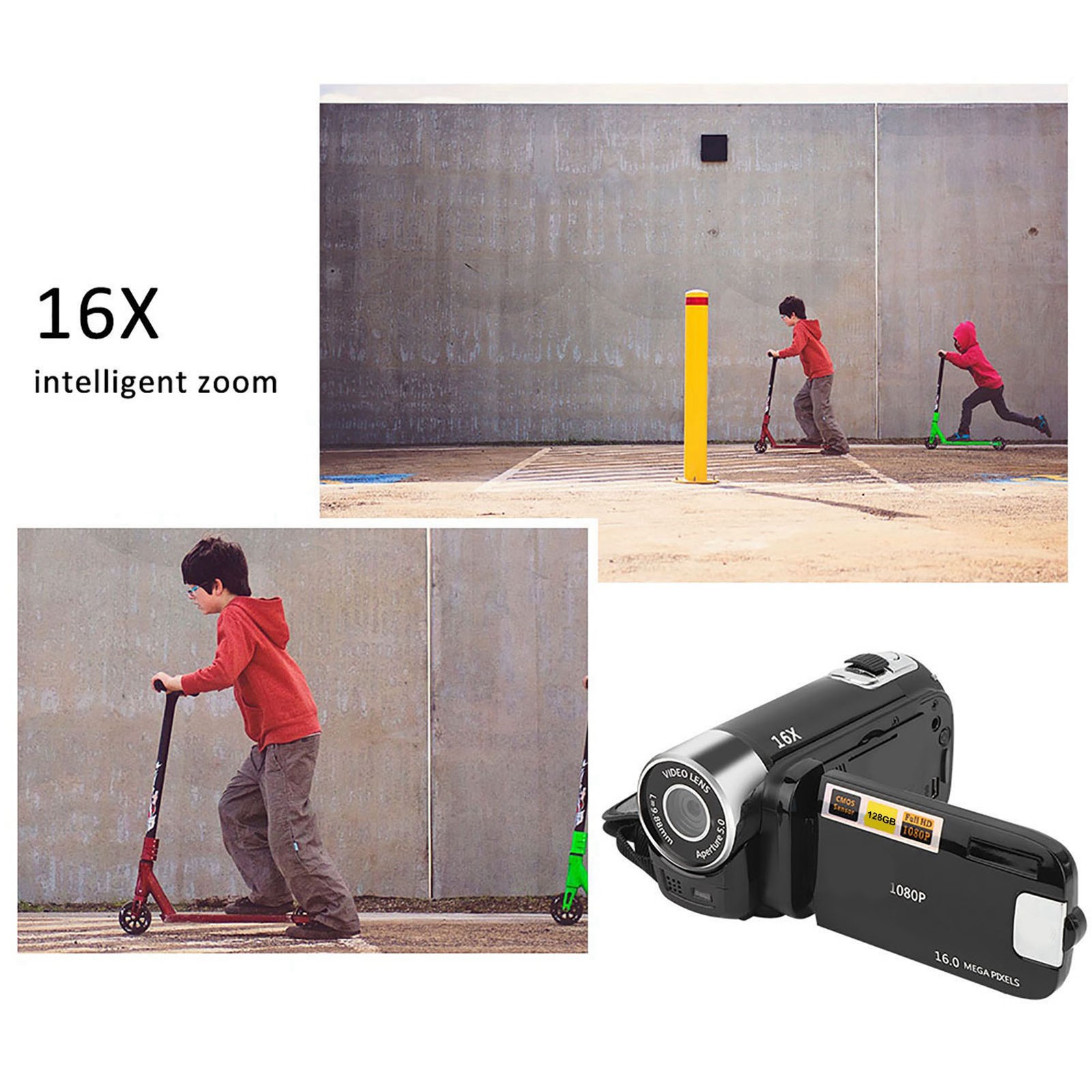 16X Zoom Colourful Display Screen High Definition Camera Image Video Camcorder