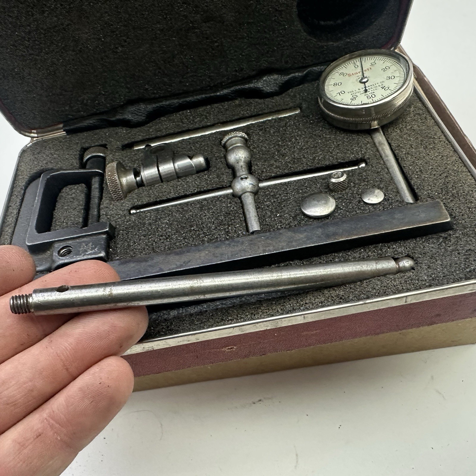 Starrett 196A Universal Dial Indicator Barely Been Used With Case And Box