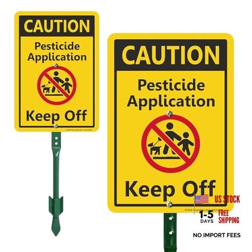 10 x 7 inch “Caution - Pesticide Application, Keep Off” 10" x 7" (Pack of 1)