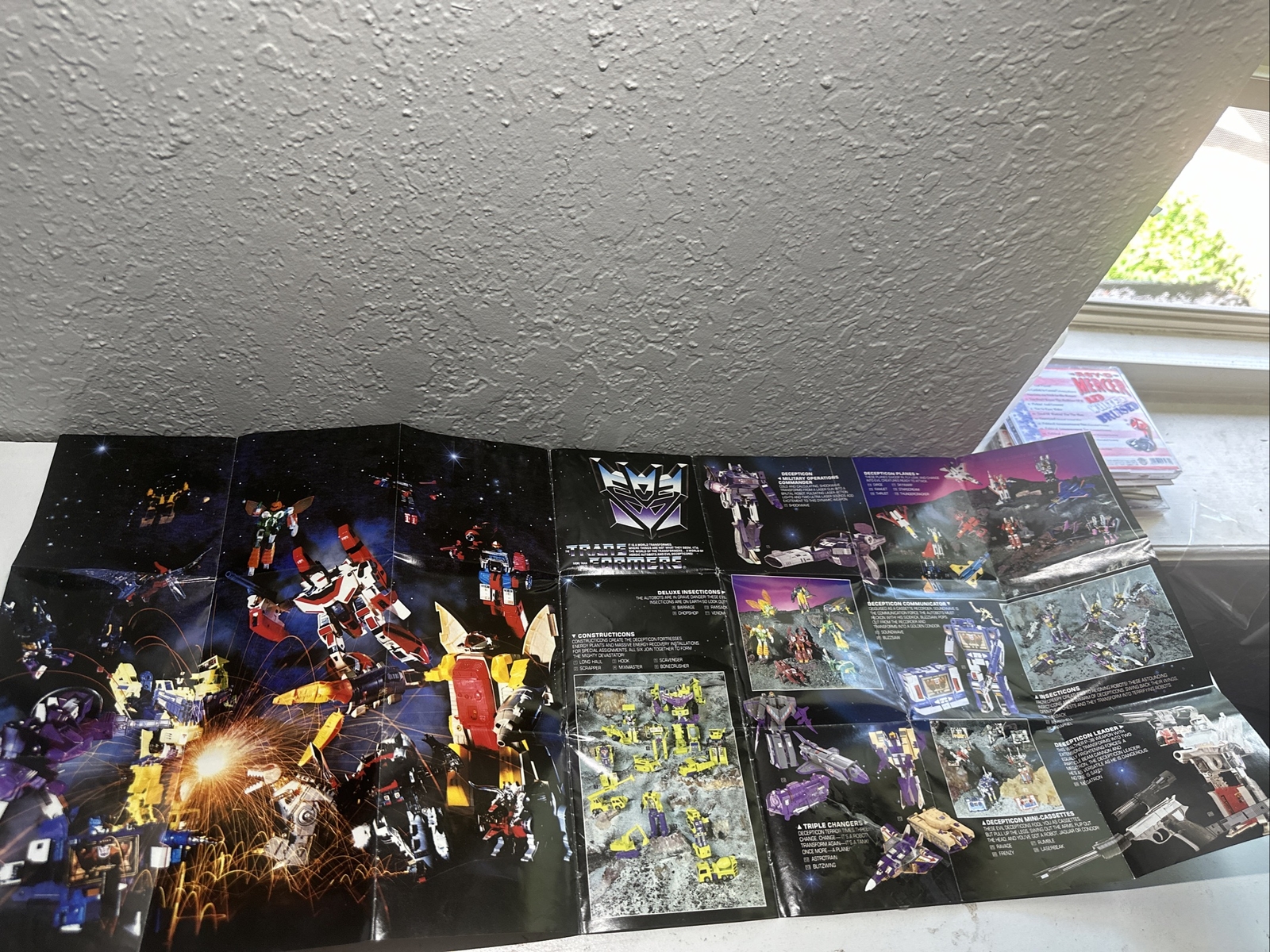 1985 Transformers Identification Construct Booklet Poster Checklist Hasbro LARGE