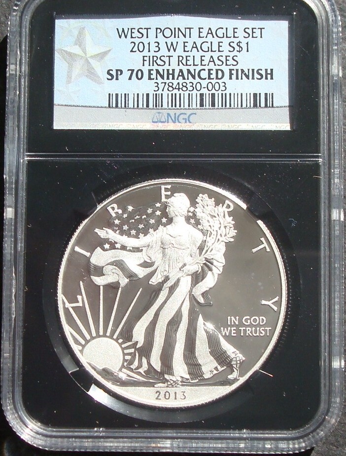 2013 WEAGLE S$1 FIRST RELEASES SP70 ENHANCED FINIH SILVER 99.9 PROOF