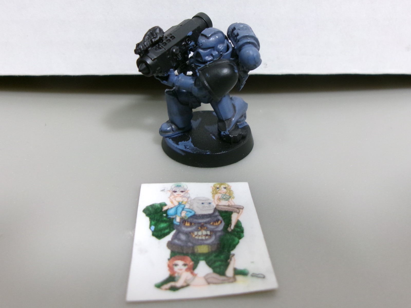 =Warhammer 40k SPACE MARINE Plastic Space Marine w/ Missile Launcher C41*