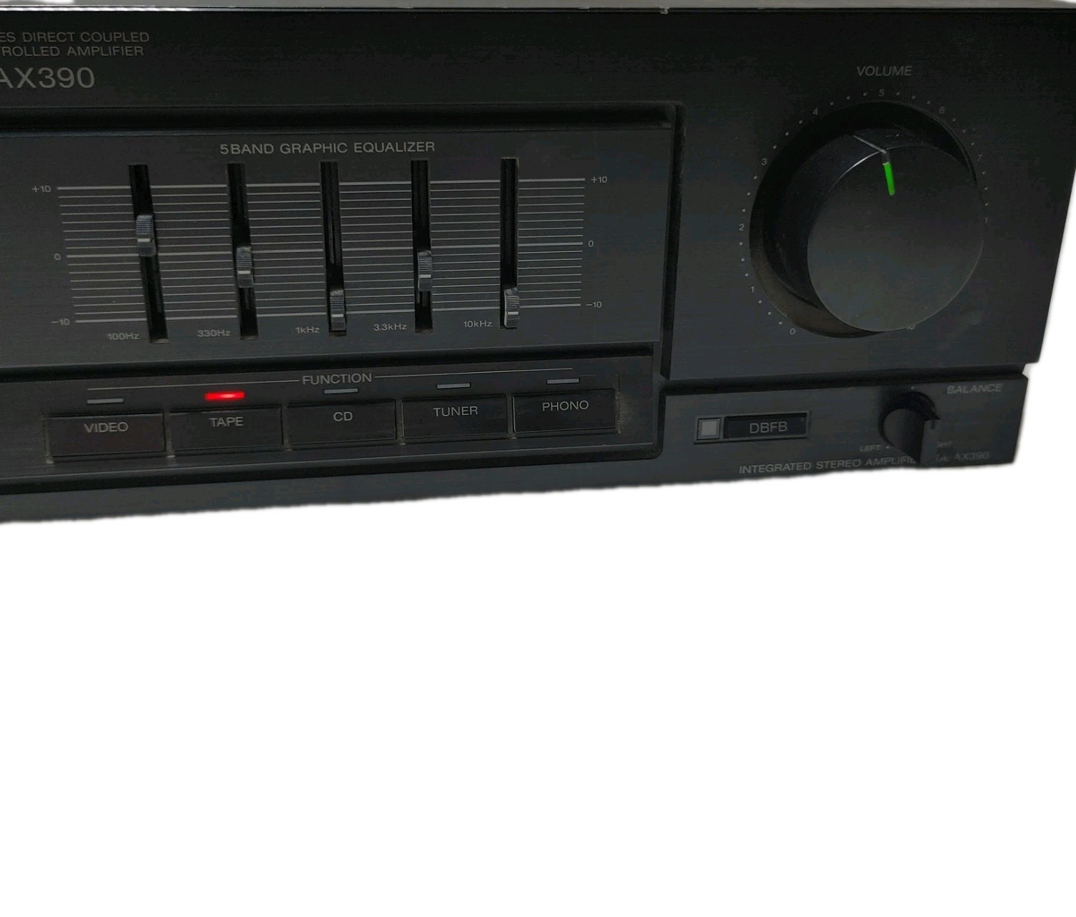 SONY TA-AX390 5-Band Acoustic Controlled Equalizing Integrated Stereo Amplifier