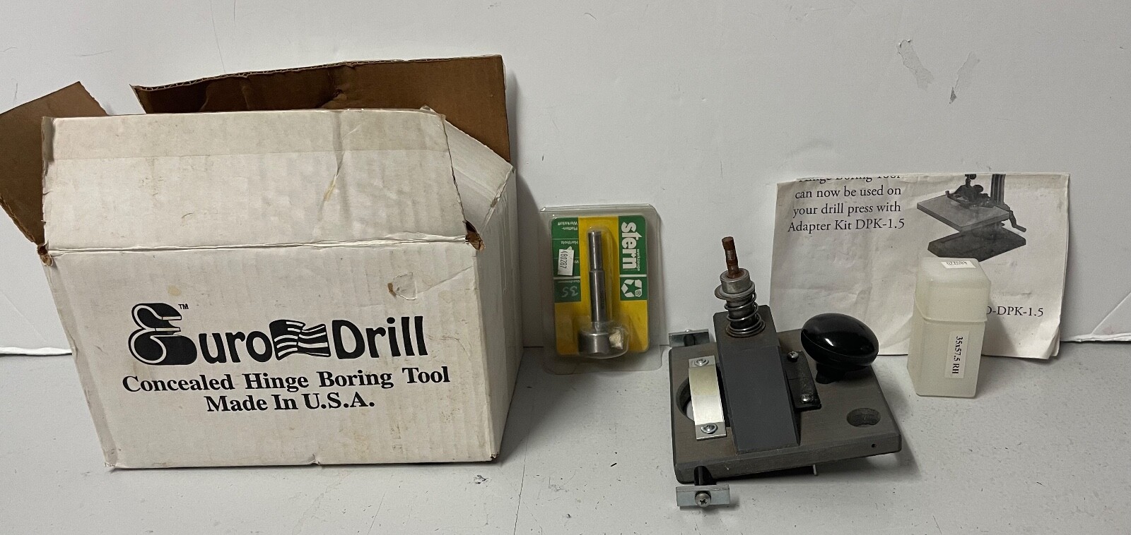 Euro Limited Euro-Drill - 35mm Concealed Hinge Boring Tool No. 50-U Made In USA.