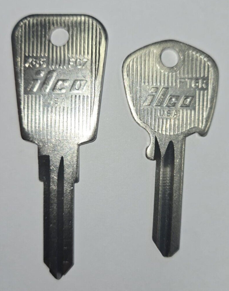 FT6R + FC7 / X87 KEY BLANKS FOR JAGUAR, XJS, SC, XJ6, XJ12 DOOR LOCK & IGNITION.
