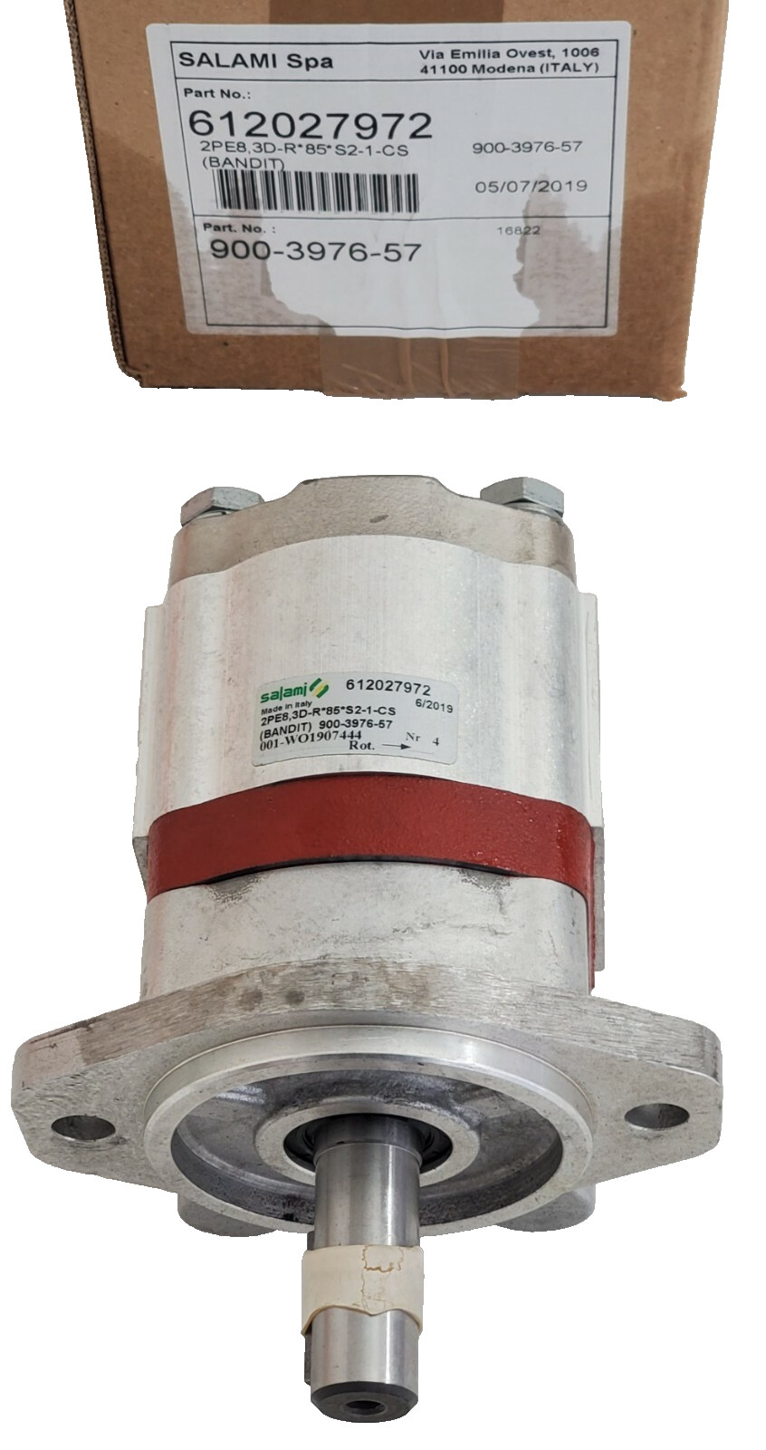 NEW Salami 612027972 Hydraulic Gear Pump 2PE8 3D-R 85° S2-1-CS Bandit