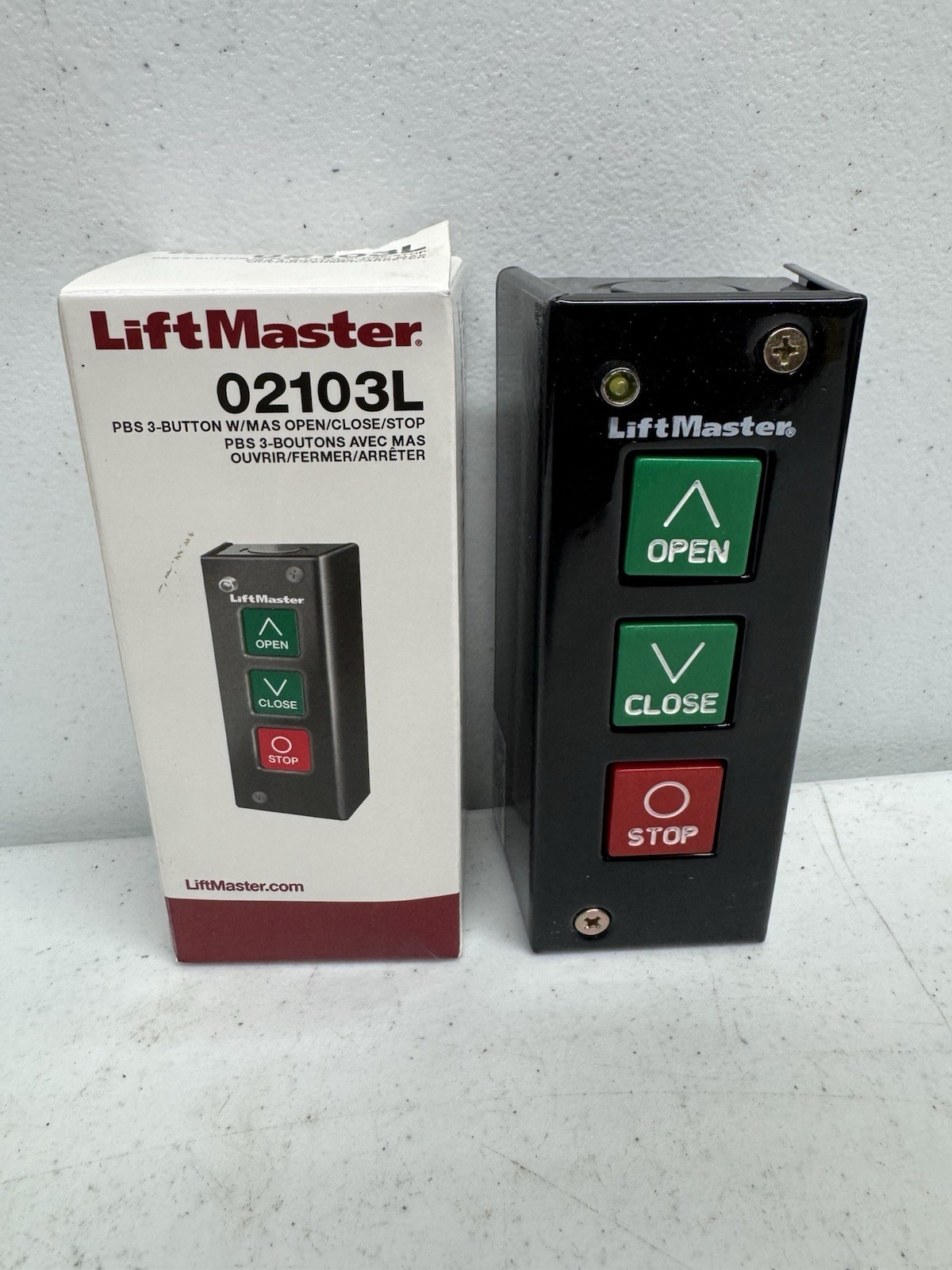 Liftmaster 02103L / 02-103L 3-Button Indoor Surface Mount Station with Light