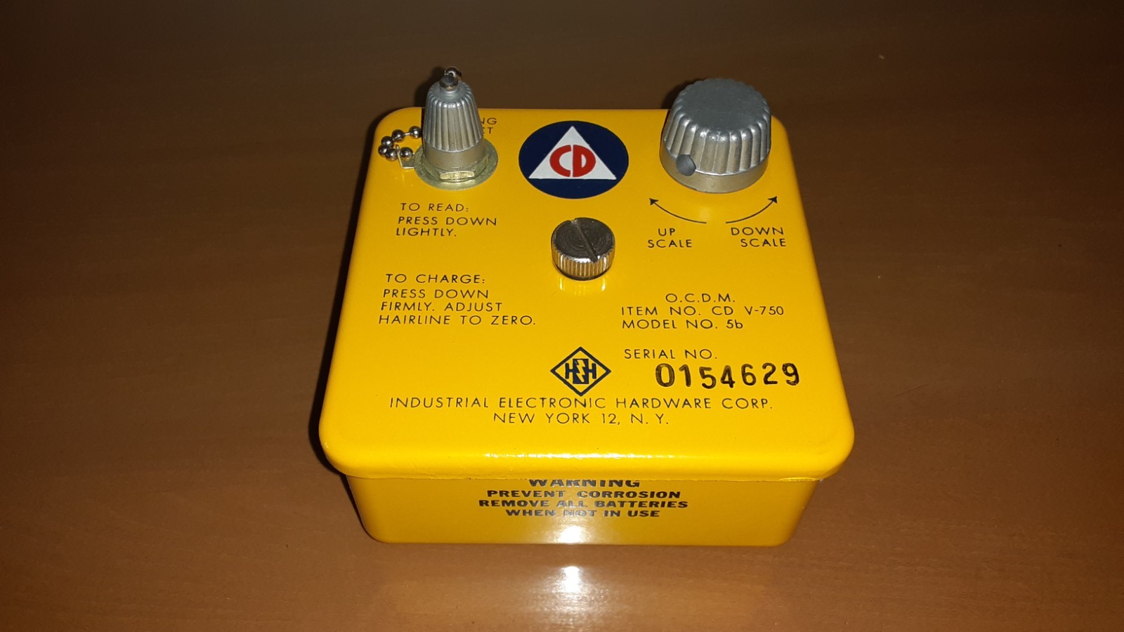 Vintage Yellow Radiological test kit,,,0154629,,parts?