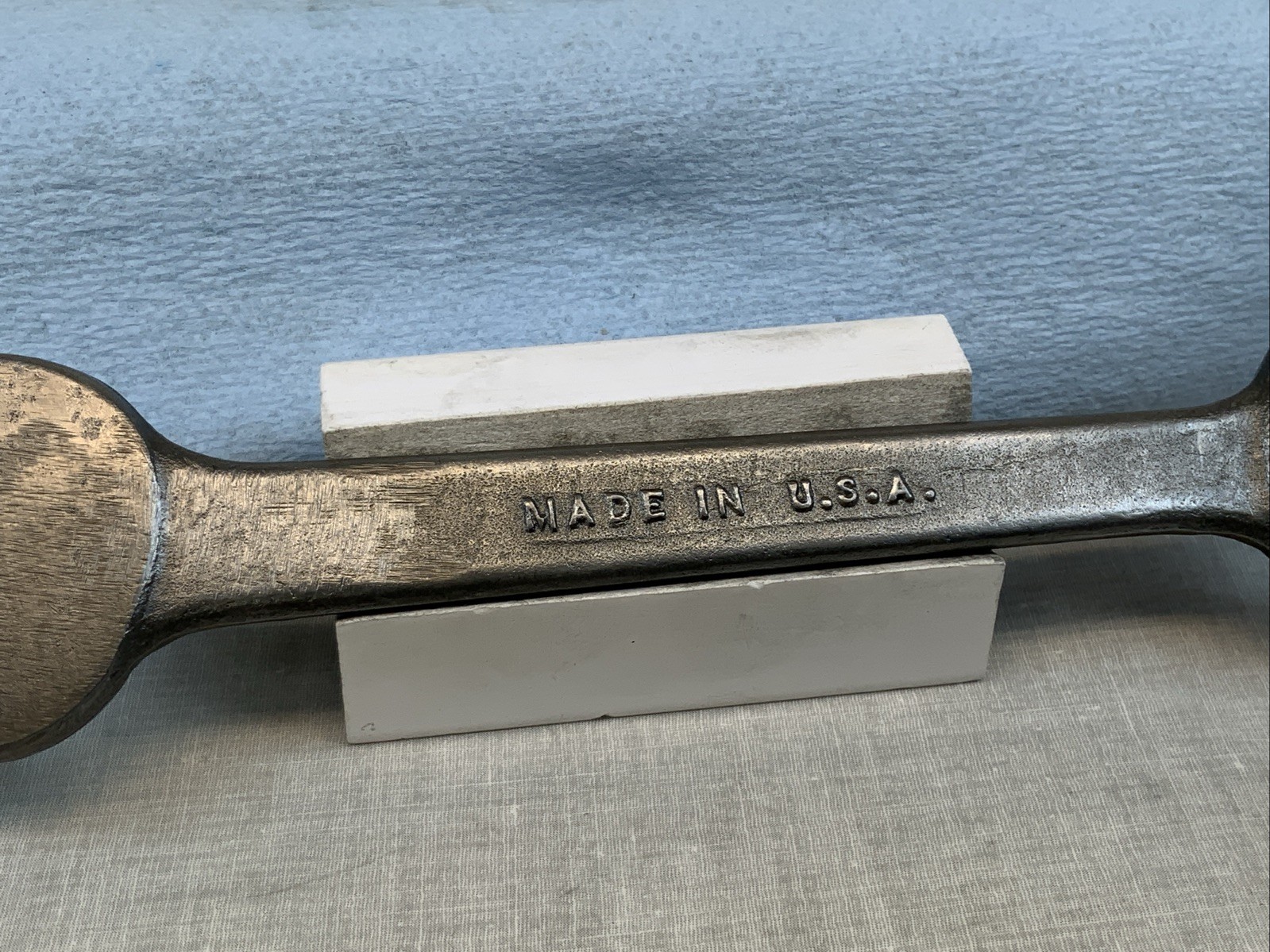 SHAW 11/16in. X 19/32in. Open End Wrench, USA Made