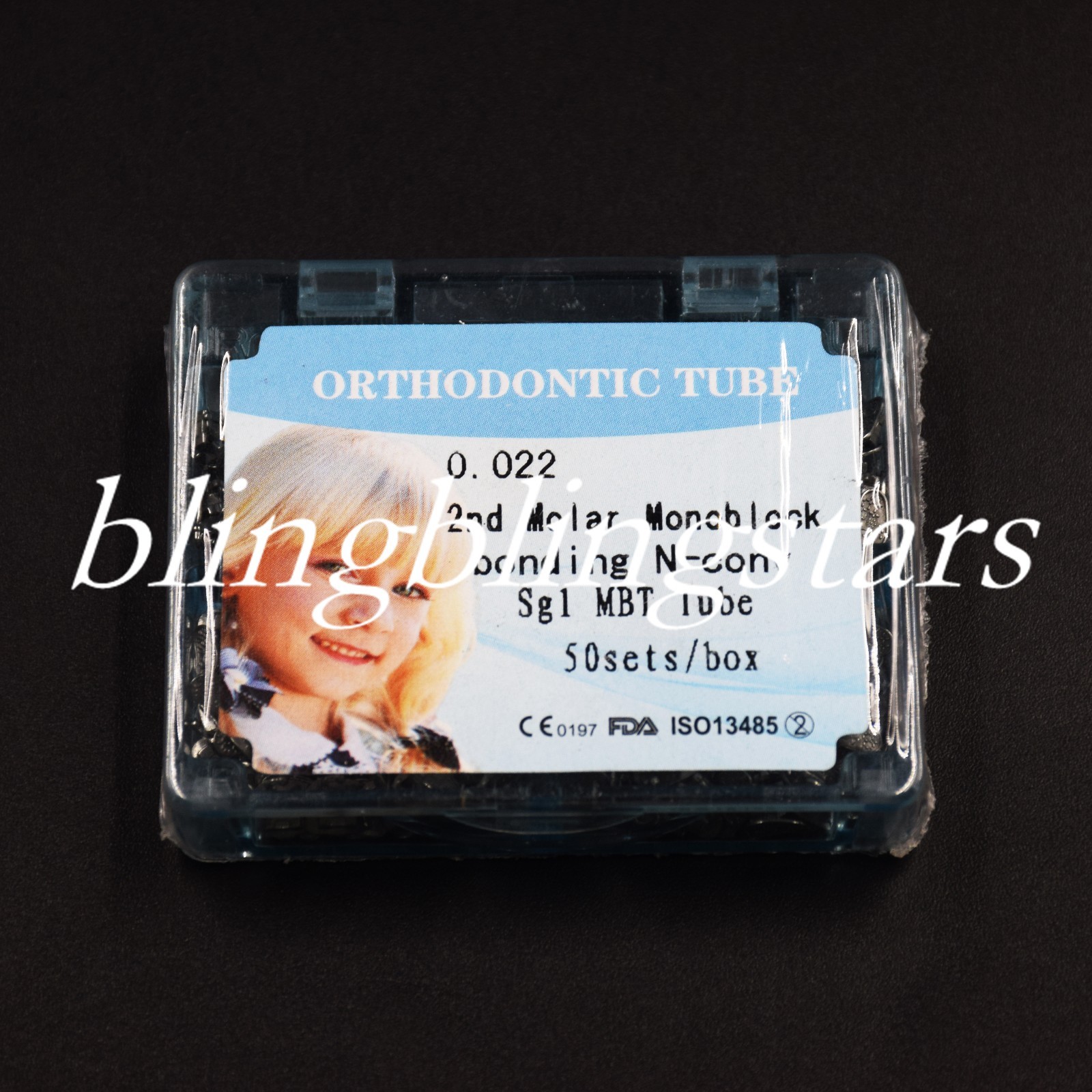 50 Sets Dental Buccal Tube 2nd Molar Inblock MBT 0.22 non-convertible Bondable