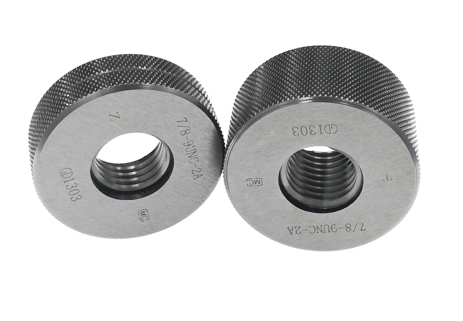 Thread Ring Gages 7/8-9 UNC 2A Go NoGo Gage Gauge check inspect Threads 7/8 9