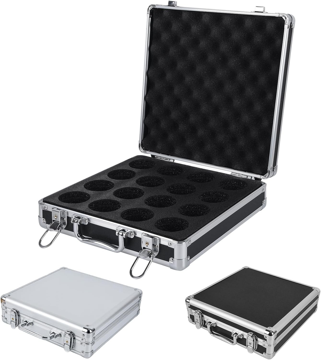 Billiard Ball Storage Case for 16 Balls, Portable with Hand Grip