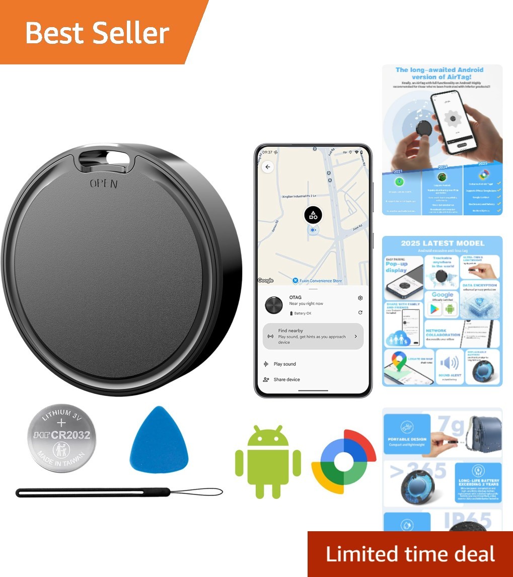 Android-Safe Tracking Tag with 2  Battery Life – Ideal for Luggage & Keys