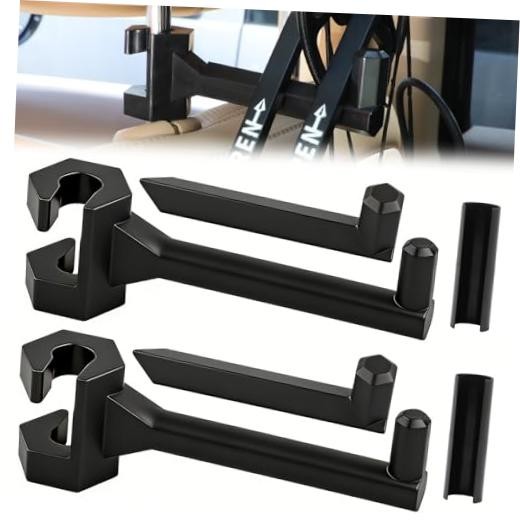 Bow Hanger for Truck - 2 Set - Black Archery Hunting Shooting Bracket Headrest