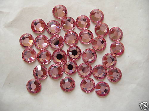 200 pc SWAROVSKI CRYSTAL RHINESTONES ROSE PINK 16ss Flatback 2088 OCTOBER