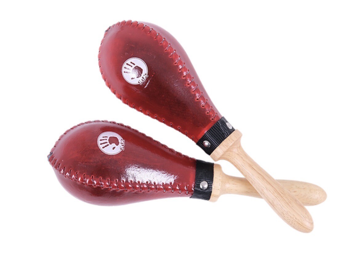 5d2 Large Rawhide Maracas Red-Color