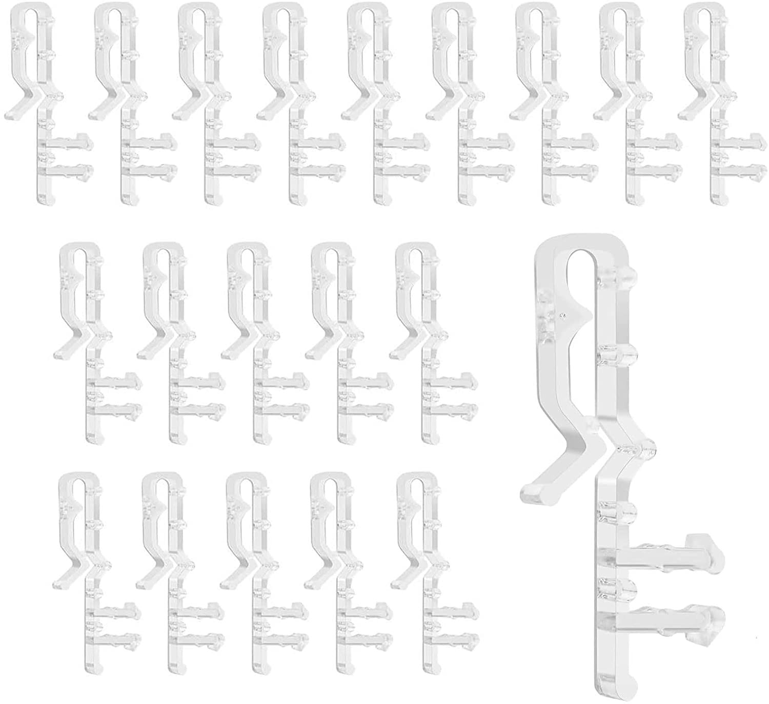 Plastic Valance Clips 20 Pcs Hidden Faux Wood Blind Valance Clips 2 inch...