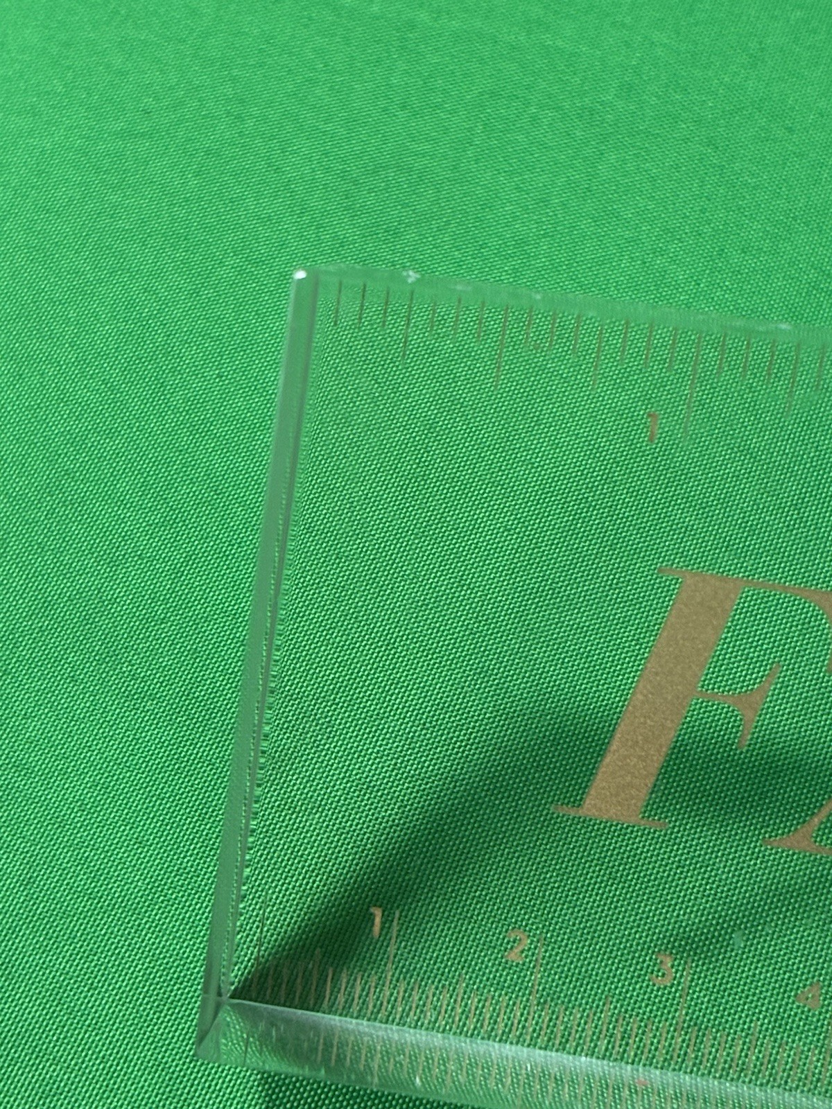 CLEAR GLASS RULER “Fashion Has No Rules” 15 Inches Rare ** FREE SHIPPING *