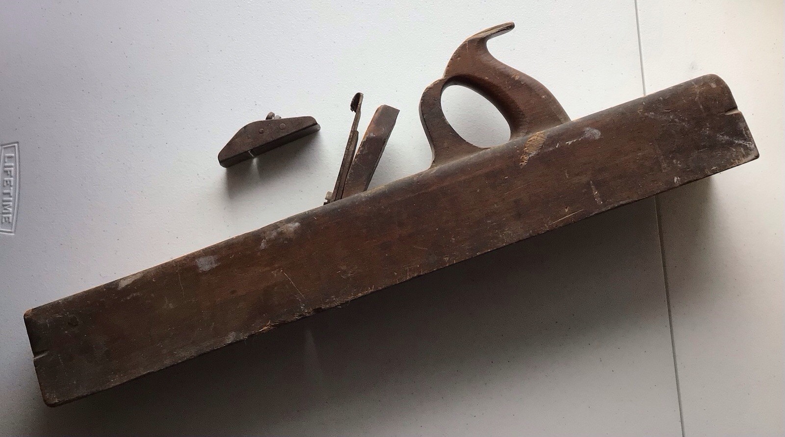 Antique Wooden Hand Plane & Mini Stanley Hand Plane Lot Of 2