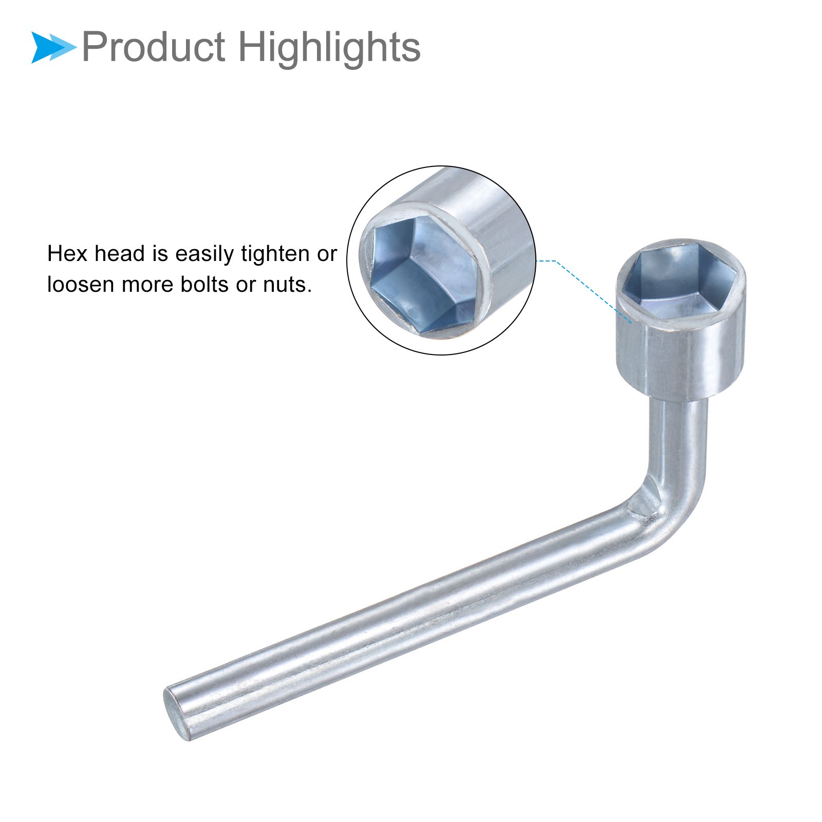 90°Angled Hex Socket Wrench 13mm L Shaped 6 Point Wrench