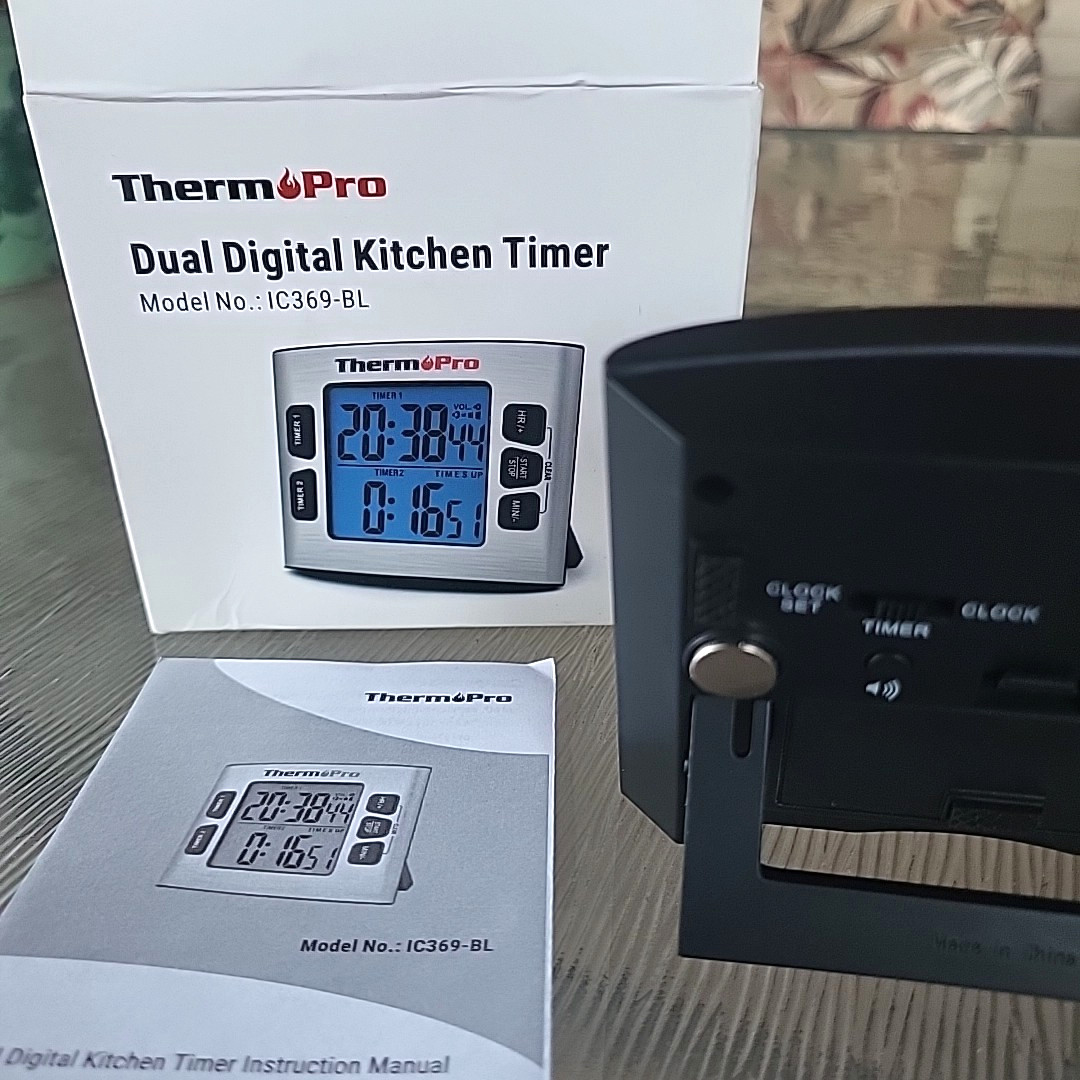 Kitchen Timer TM02 Digital Dual Backlit Cooking Stop Watch Magnetic Clock Baking