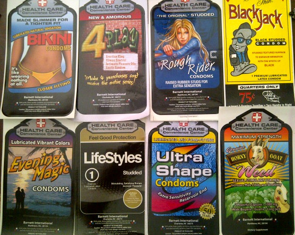 Condom Vending Machine Decal Label Horny Goat Arouse 4 Play Savage Lifestyles