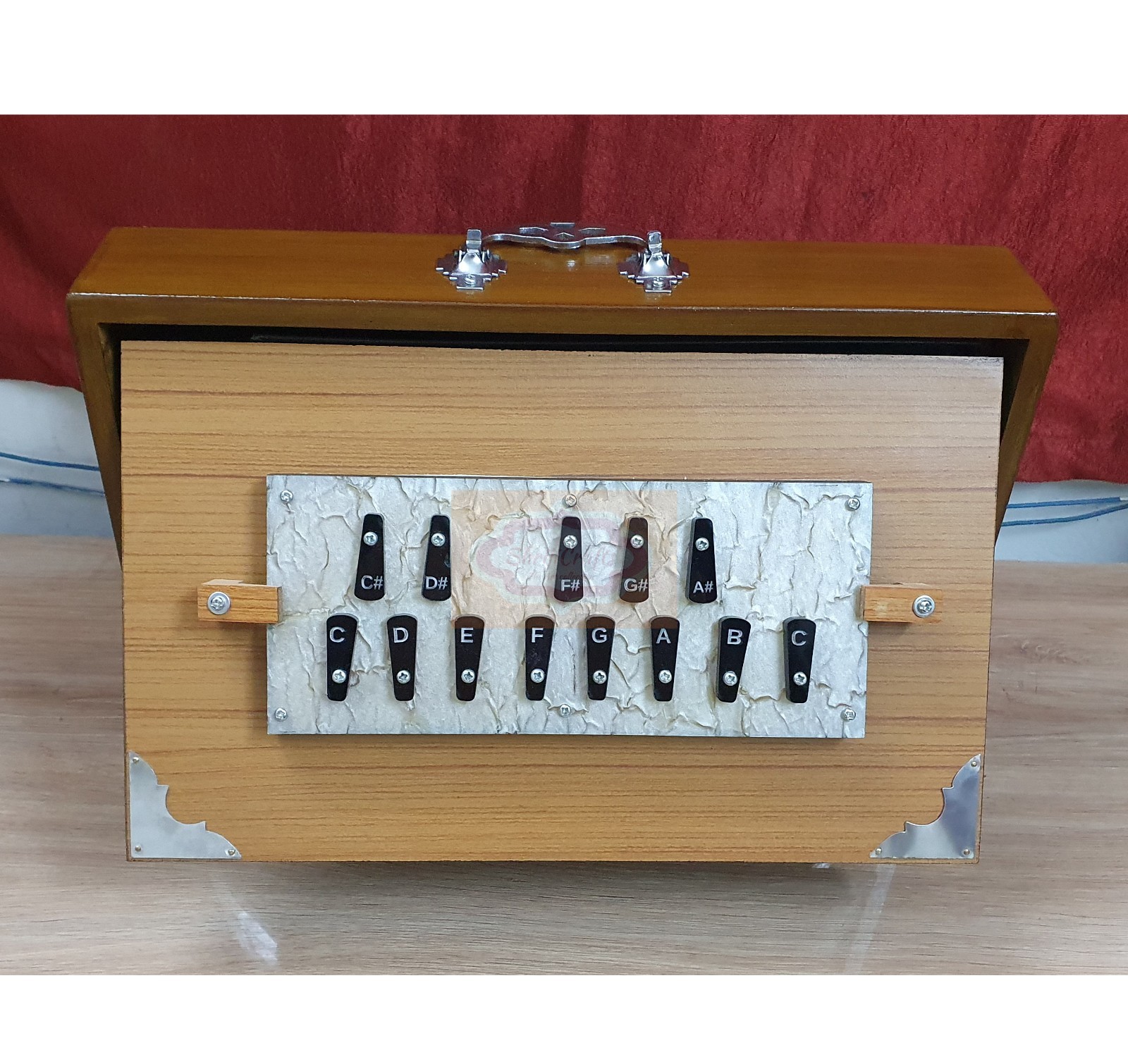 Premium Handcrafted Shruti Box 16″ Wood & ply 440Hz 432Hz C to C Concert Bronze