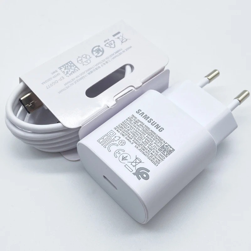 Samsung 25W USB C Super Fast Charger Type C Cable EU for Galaxy S24 S23 S22