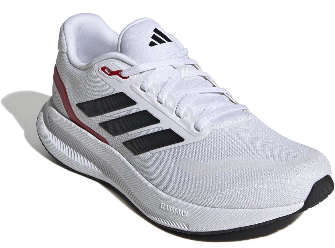 ADIDAS Men’s Runfalcon 5 Running Shoe White/Black/Scarlet Running Shoe Size 13