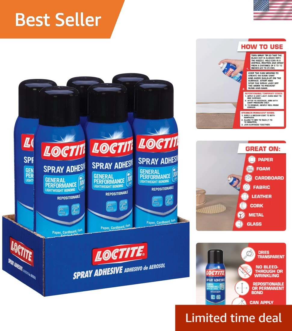 Invisible Bonding Spray Adhesive 13.5 oz - Perfect for Paper, Fabric, and More