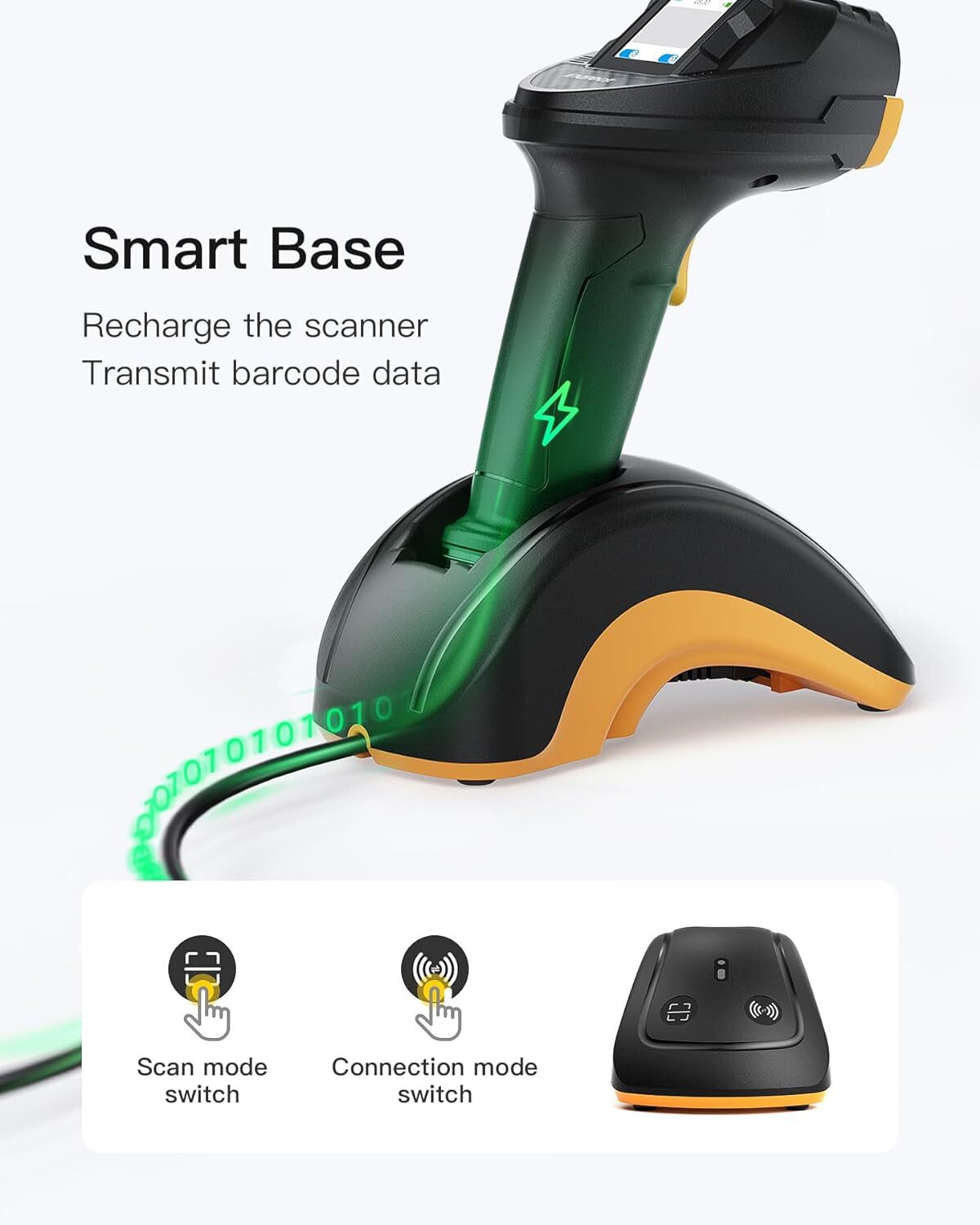 Inateck Bluetooth Barcode Scanner, 2D 1D Wireless Handheld Scanner QR Code