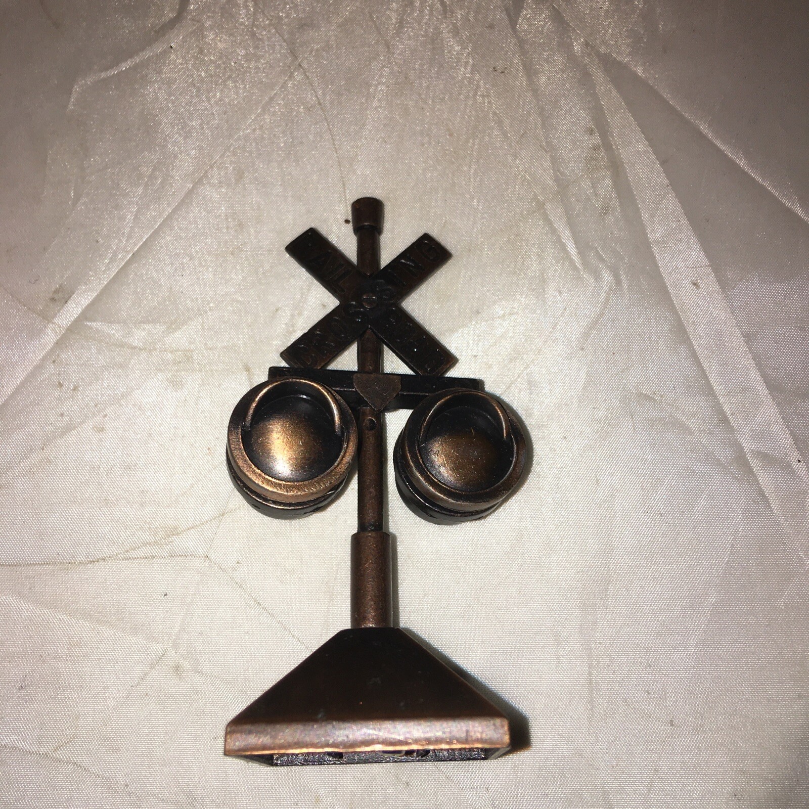 Railroad Crossing Signal Die Cast Metal Collectible Pencil Sharpener C4