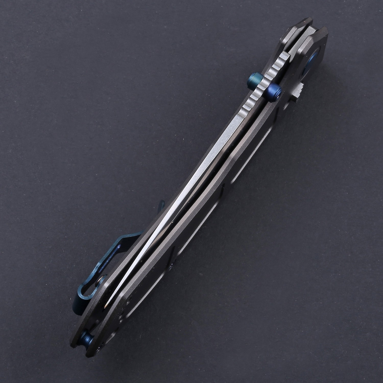 Light Weight Aluminum Handle Axis Lock Drop Point Blade Pocket Tactical Knife