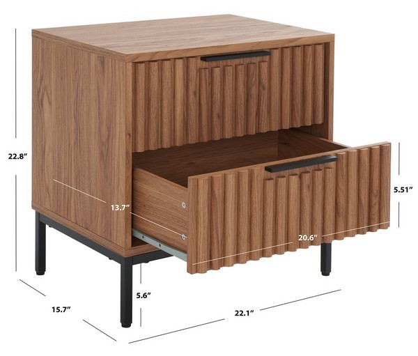 Safavieh LYLIA 2 DRAWER NIGHTSTAND, Reduced Price 2172772634 NST9605D