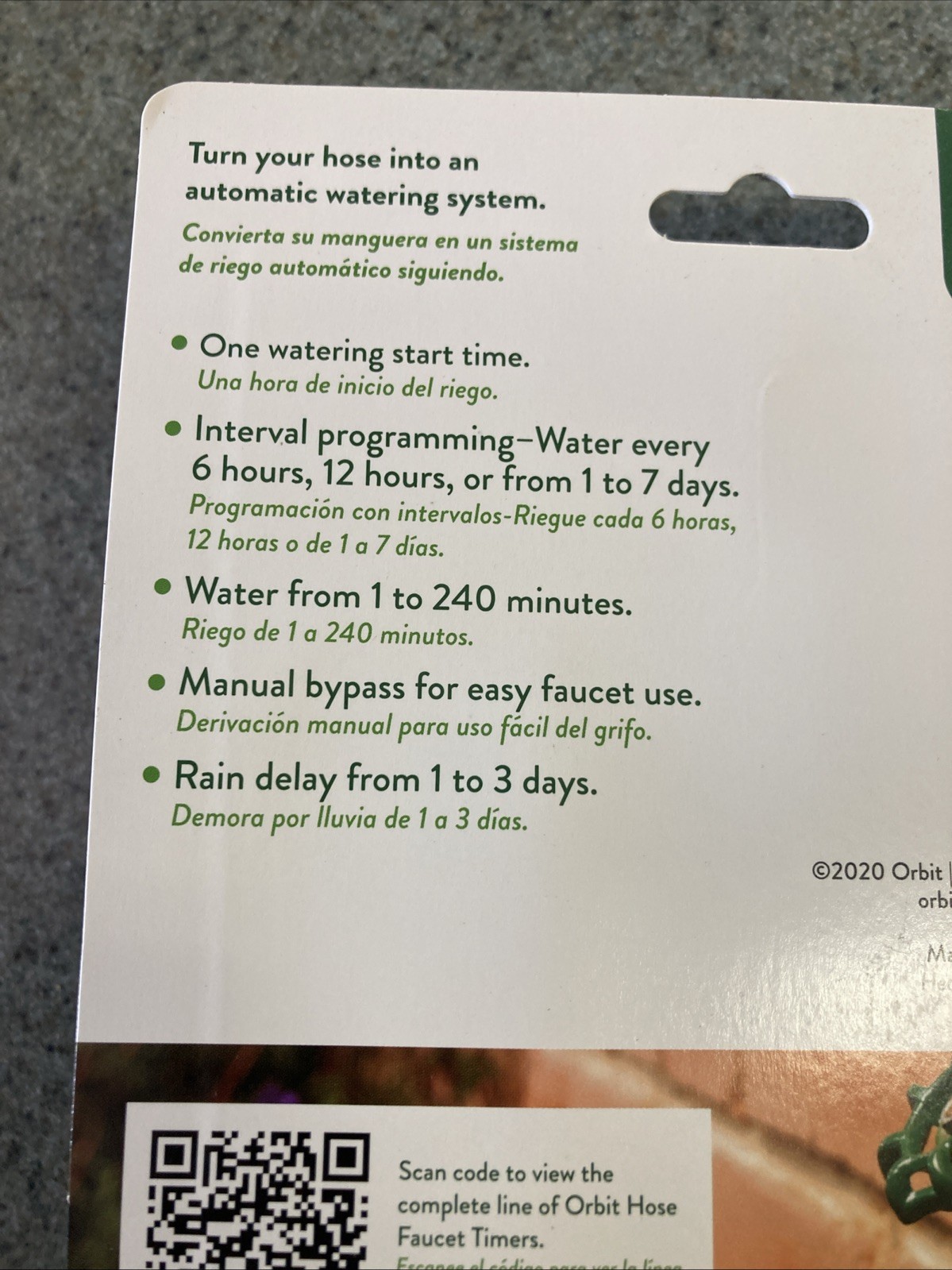 Orbit 62061Z Single-Outlet Hose Watering Timer - Green