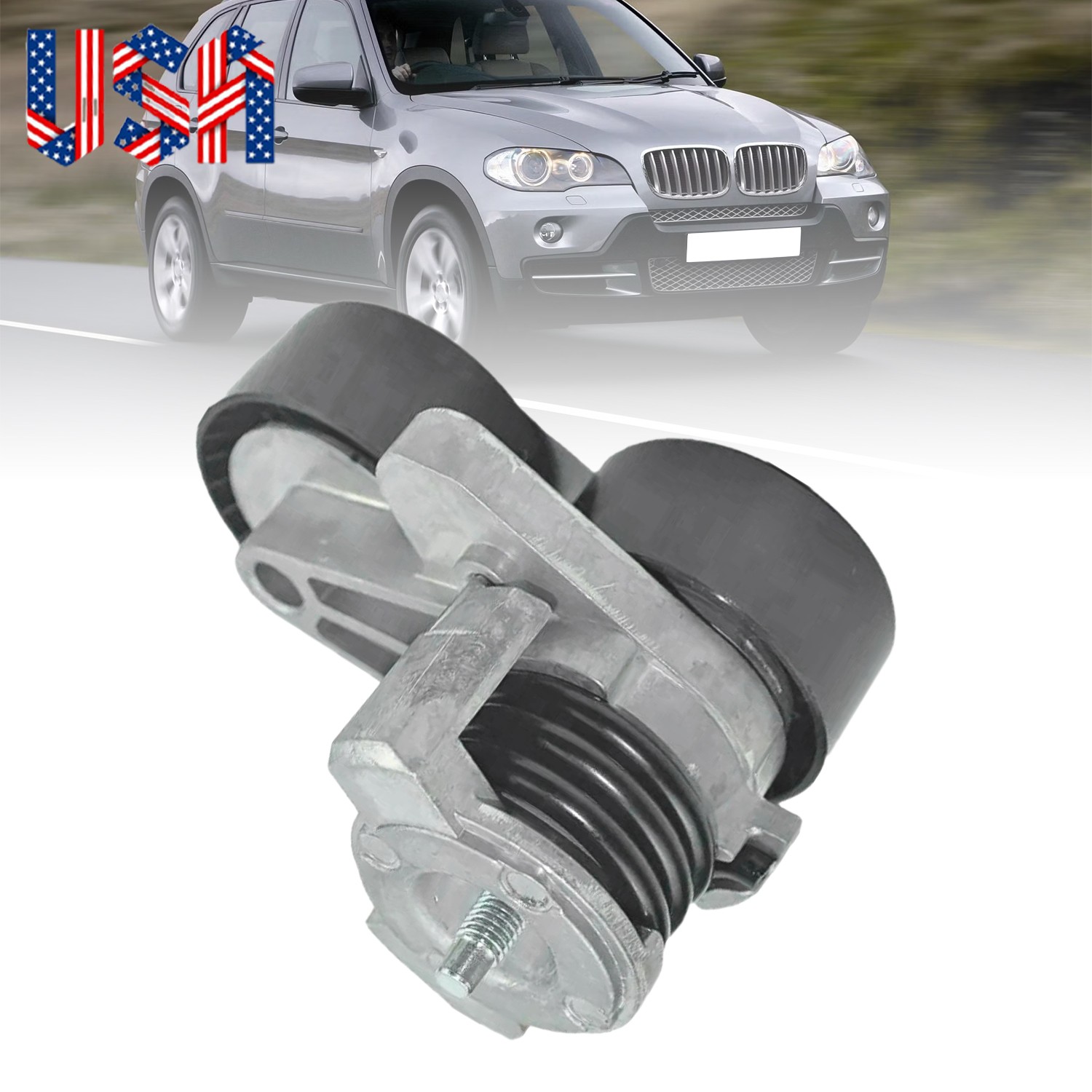 Drive Belt Tensioner W/ Pulleys-Alternator, Power Steering For BMW E70 X5 3.0