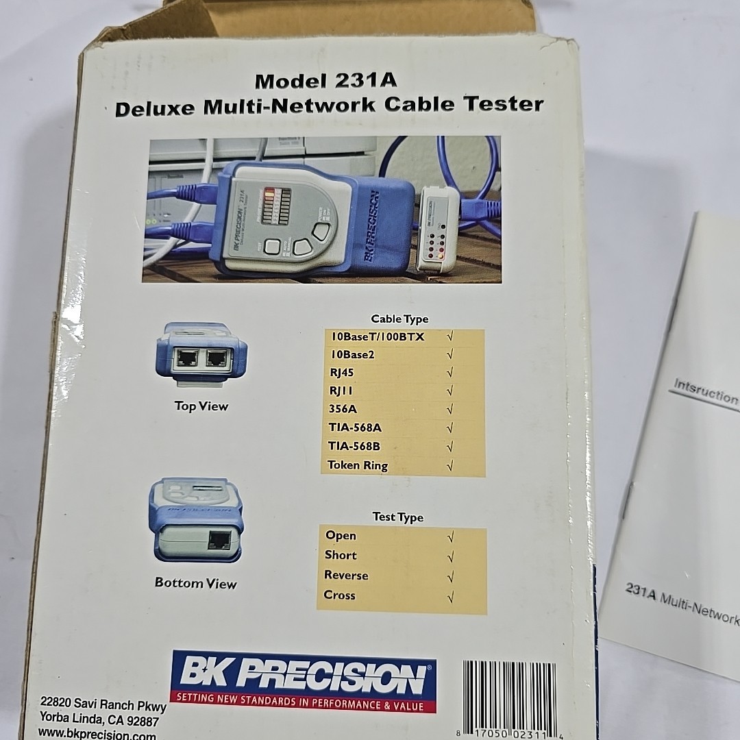 BK Precision Remote Multi Network Cable Analyzer Tester 240-A 240A w/ Box CAT