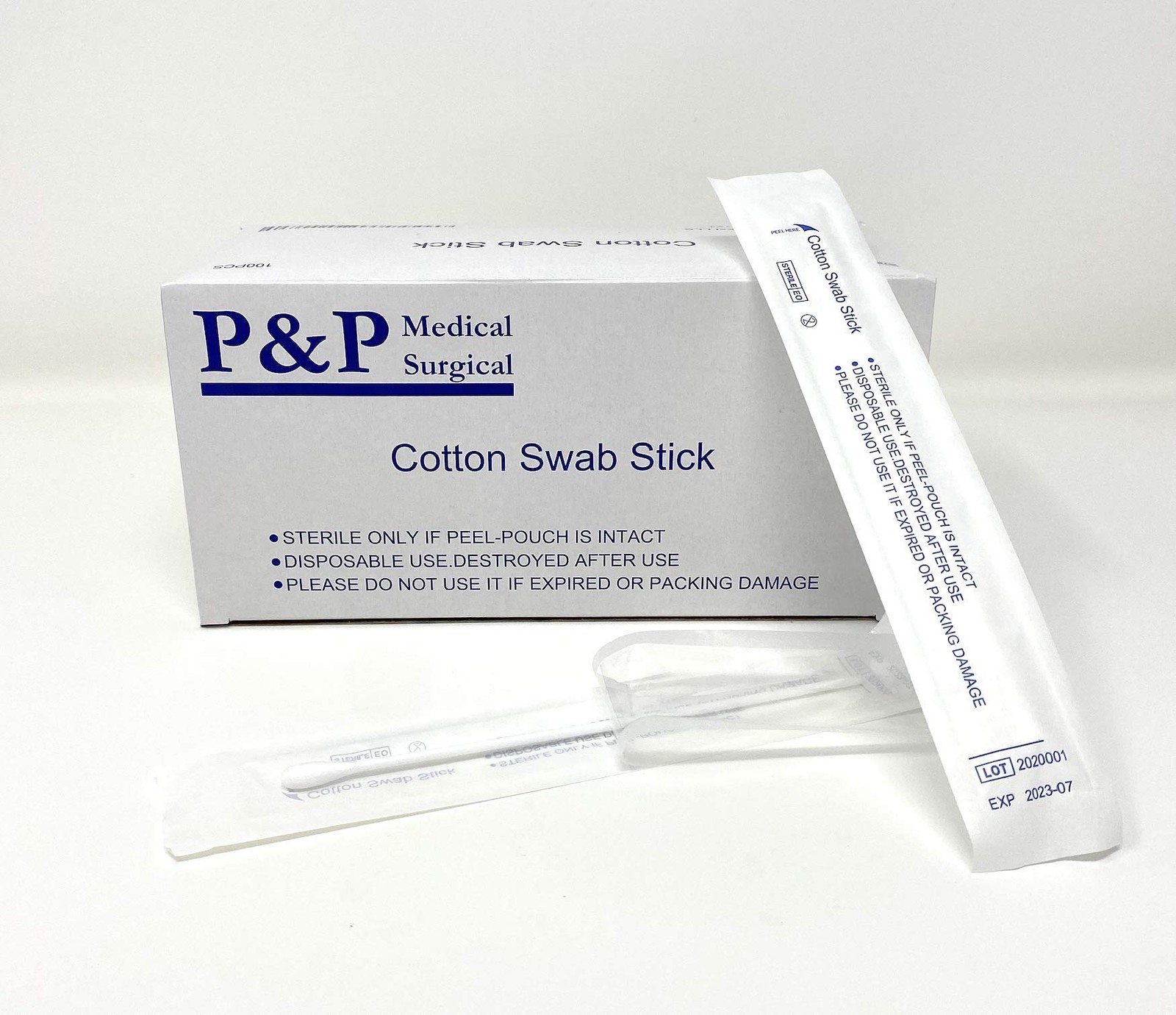 Sterile Cotton Tipped Applicator 6" by P&P MEDICAL 6 Inch (Length Only)