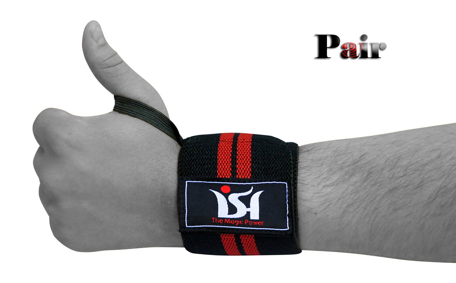 Power weight lifting training wrist wraps gym workout straps supports exercise
