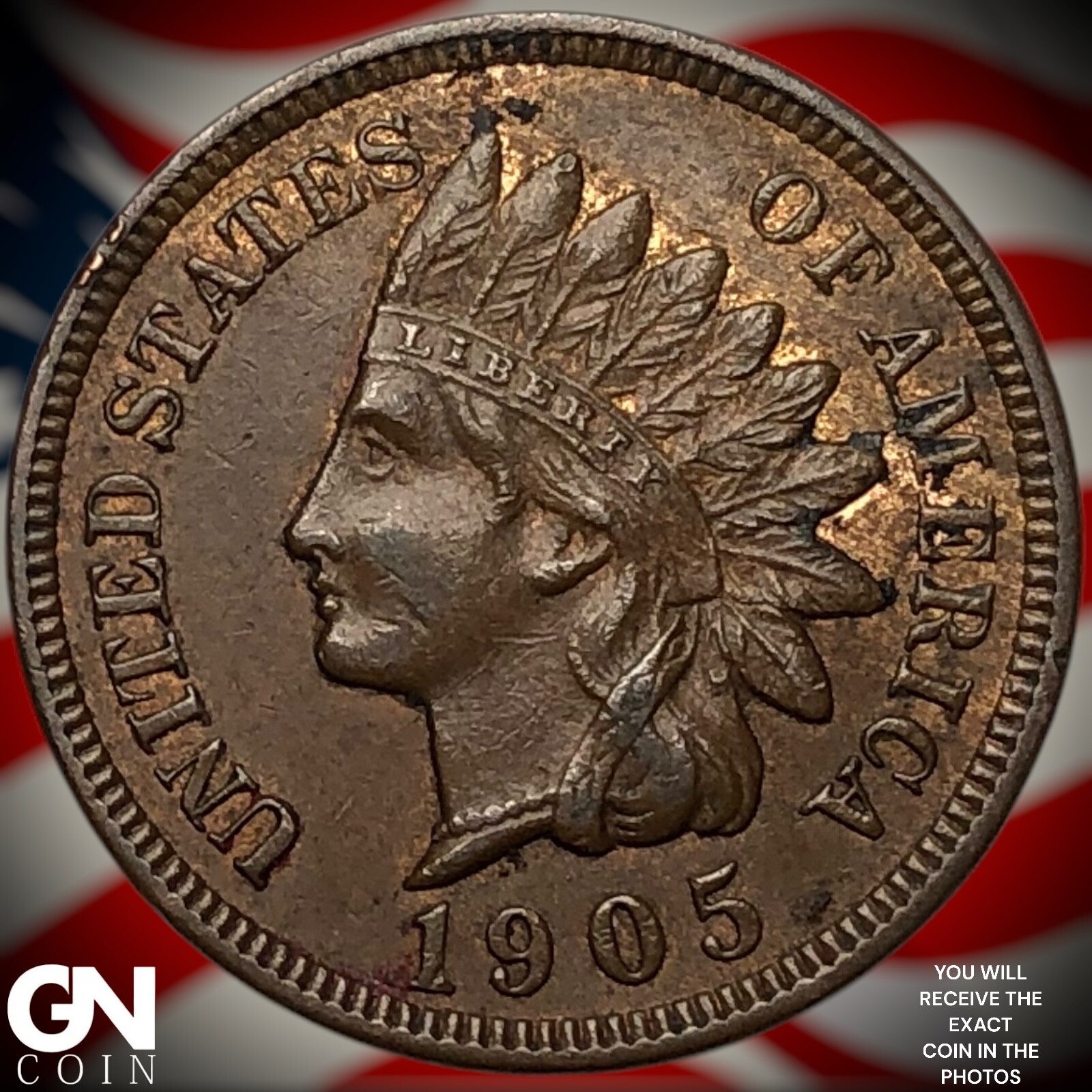 1905 Indian Head Cent Penny Y8335