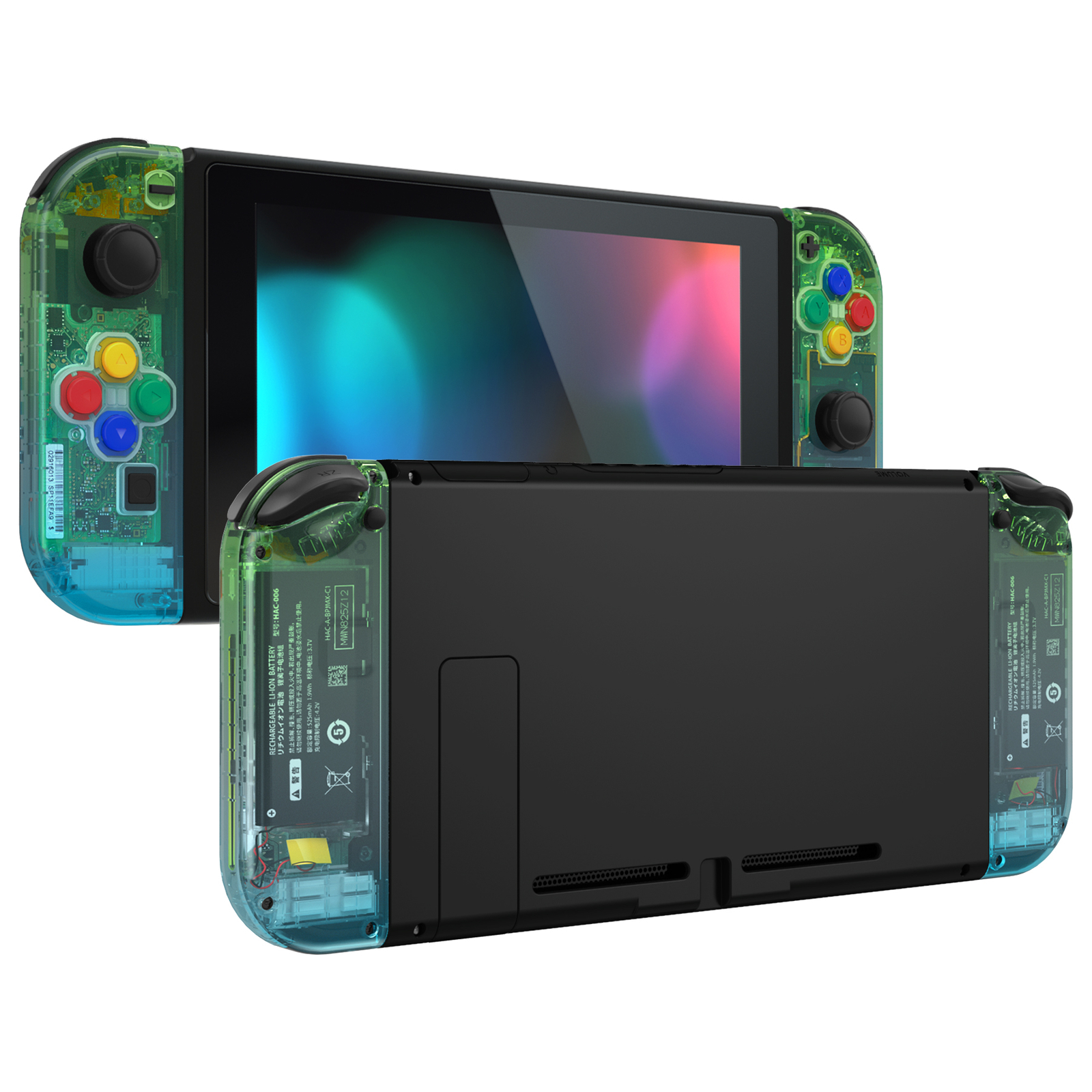 For Nintendo Switch & OLED Joy-con Shell Cover Buttons Set Clear Replacement Kit