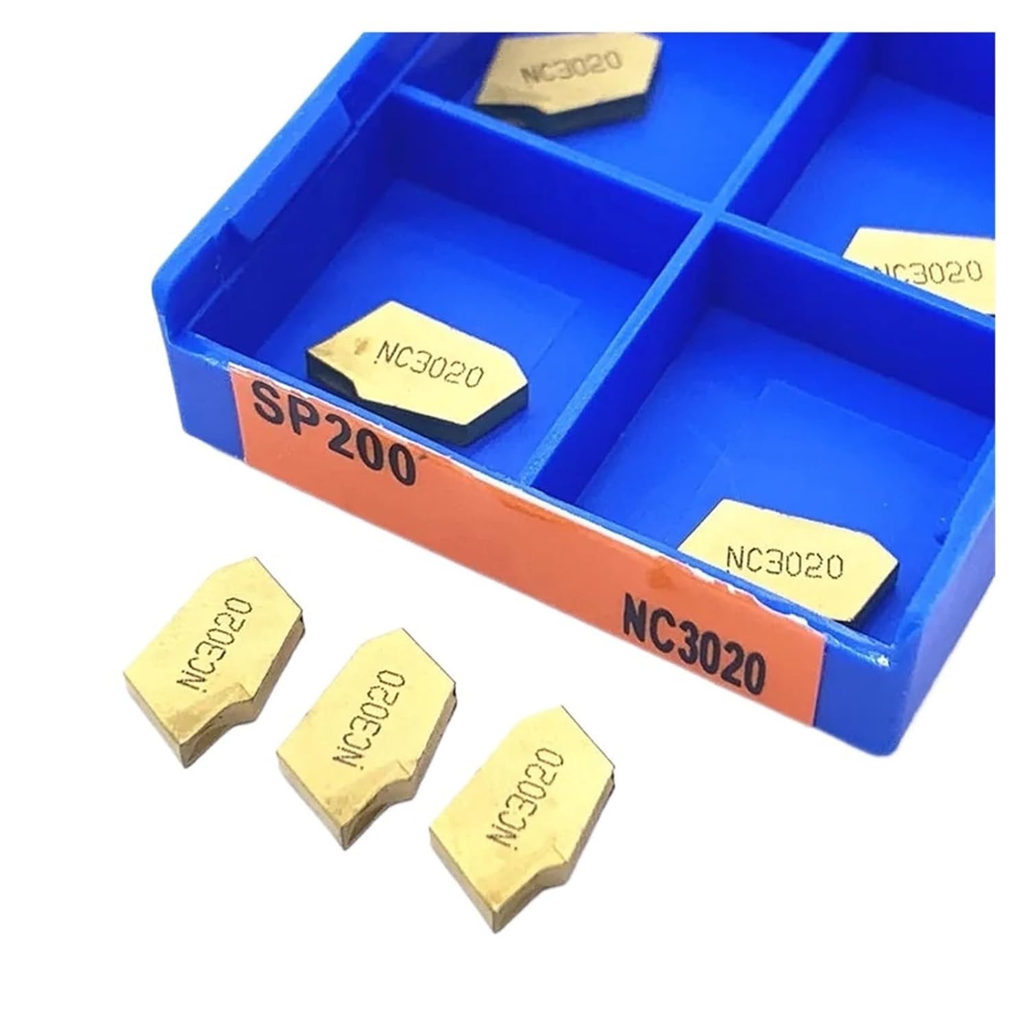 20PCS SP200 NC3020 GTN-2 Grooving Cut-Off Carbide Inserts for SPB26-2 SPB32-2...