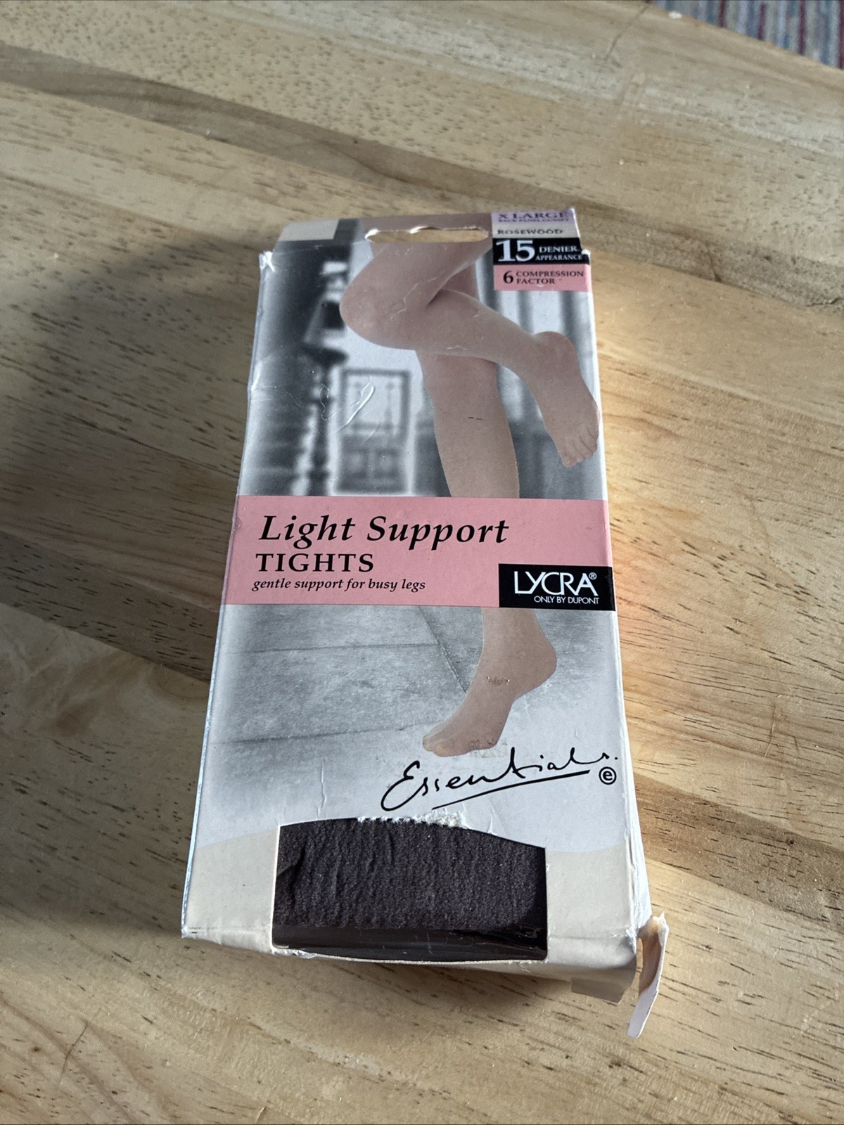 ESSENTIALS 15 DENIER LIGHT SUPPORT TIGHTS ~ SIZE LARGE ~ Rosewood