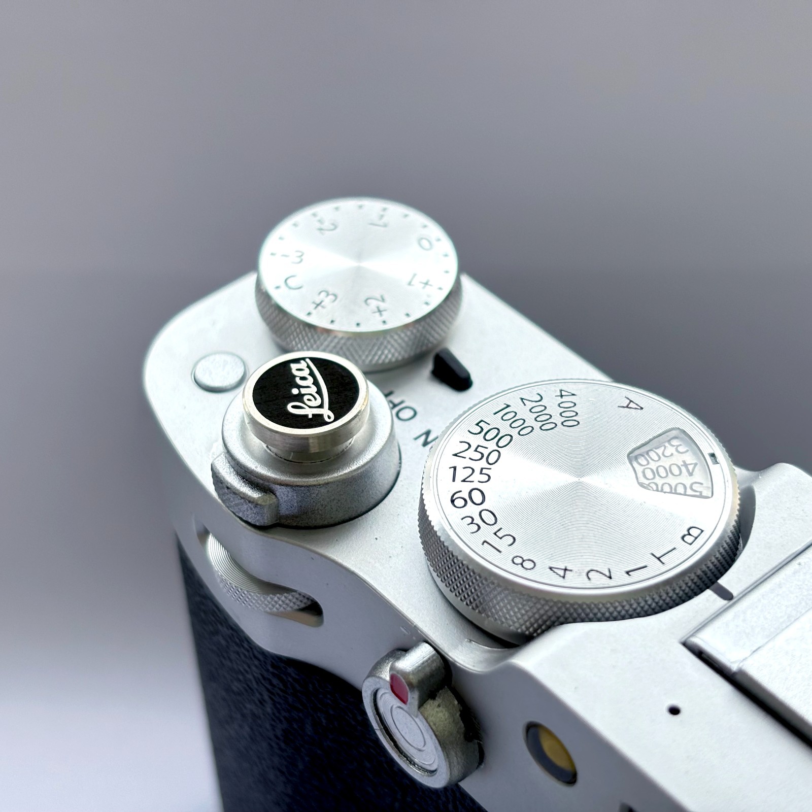 Leica Camera soft release button - silver brass strew shutter button